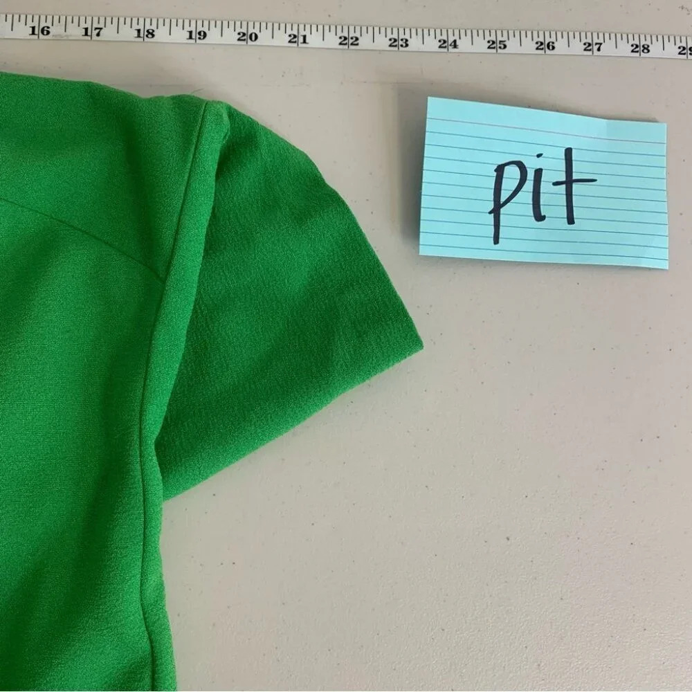 Philosophy Emerald Green Casual Textured Midi Dress Size 10 - Picture 7 of 11